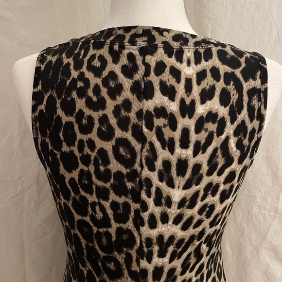 Leopard Print Sleeveless Tunic Size Small Petite - Picture 6 of 13